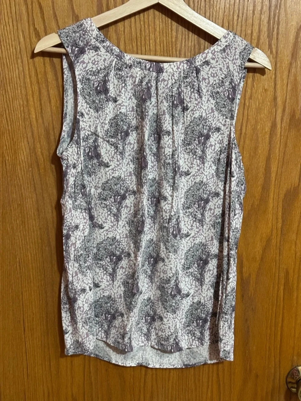 Boden Mauve and Cream Botanical Print Sleeveless‎ Camisole Sz 10